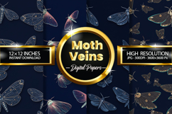 Moth Veins Digital Papers - 04 Variations Product Image 1