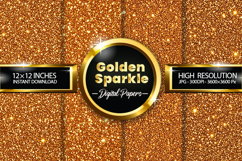 Golden Sparkle Digital Papers - 04 variations Product Image 1