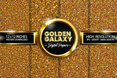 Golden Galaxy Digital Papers - 04 variations Product Image 1