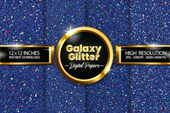 Galaxy Glitter Digital Papers - 04 variations Product Image 1