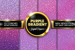 Purple Gradient Digital Papers - 04 variations Product Image 1