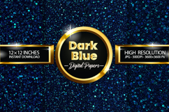 Dark Blue Glitter Digital Papers - 04 Variations Product Image 1