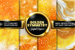 Golden Symmetry Digital Papers - 04 variations Product Image 1
