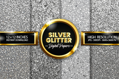 Silver Glitter Digital Papers - 04 variations Product Image 1