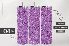 Magenta Ombre Glitter Digital Papers - 04 variations Product Image 2