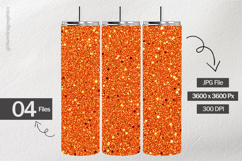 Bright Orange Glitter Digital Papers - 04 variations Product Image 2