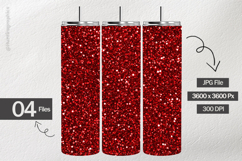 Ruby Red Glitter Digital Papers - 04 variations Product Image 2