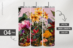 Boho Flowers &amp; Leaves Digital Papers - 04 variations Product Image 2