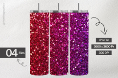 Purple Ombre Glitter Digital Papers - 04 variations Product Image 2