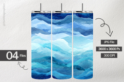 Ocean Waves Digital Papers - 04 variations Product Image 2