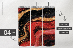 Crimson Gold Digital Papers - 04 variations Product Image 2