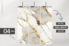 Imperial White Gold Marble Digital Papers - 04 Variations Product Image 2