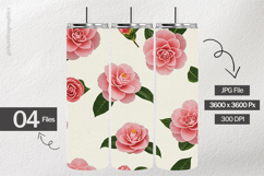 Camilia Flowers Digital Papers - 04 Variations Product Image 2