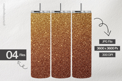 Brown Gredient Glitter Digital Papers - 04 variations Product Image 2