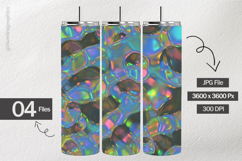 Iridescent Geometric Fluid Cells Digital Papers Product Image 2