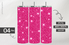 Fuchsia Glow Glitter Digital Papers - 04 Variations Product Image 2