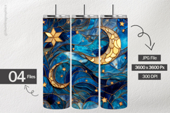 Night Sky Sained Glass Digital Papers - 04 variations Product Image 2