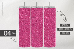 Hot Pink Glitter Digital Papers - 04 variations Product Image 2