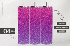 Magenta Ombre Glitter Digital Papers - 04 variations Product Image 2