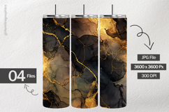 Black &amp; Gold Ink Digital Papers - 04 variation Product Image 2