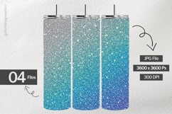 Ocean Mist Gradient Glitter Digital Papers - 04 variations Product Image 2