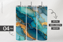 Mint Aqua Marble Digital Papers - 04 Variations Product Image 2