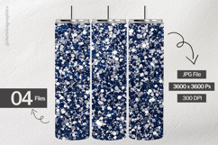 Navy Silver Confetti Digital Papers - 04 variations Product Image 2