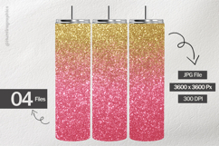 Crimson Ombre Glitter Digital Papers - 04 variations Product Image 2