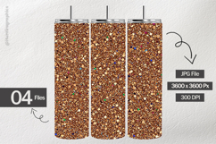 Brown Glitter Digital Papers - 04 variations Product Image 2