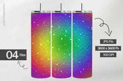 Rainbow Glitter Digital Papers - 04 Variations Product Image 2