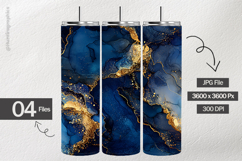 Dark Navy Ink Digital Papers - 04 Variations Product Image 2