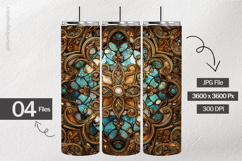 Golden Baroque Mosaic Digital Papers - 04 Variations Product Image 2