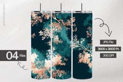 Midnight Blossom Digital Papers - 04 variations Product Image 2