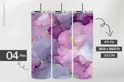 Lavender &amp; Silver Ink Digital Papers - 04 Variations Product Image 2