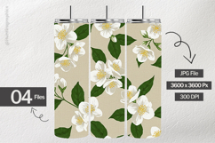 Jasmine Flower Digital Papers - 04 Variations Product Image 2