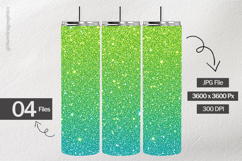 Lime Green Glitter Digital Papers - 04 variations Product Image 2