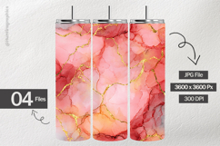 Coral With Gold Ink Digital Papers - 04 variations Product Image 2