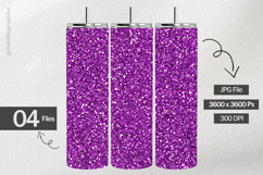 Purple Ombre Glitter Digital Papers - 04 variations Product Image 2