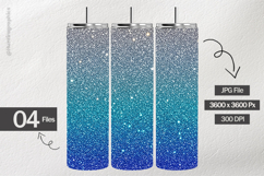Blue Ombre Glitter Digital Papers - 04 variations Product Image 2