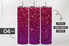 Purple Ombre Glitter Digital Papers - 04 variations Product Image 2