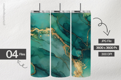 Emerald Green Ink Digital Papers - 04 Variations Product Image 2