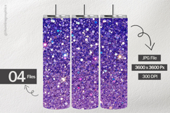 Indigo Iris Mixed Glitter Digital Papers - 04 variations Product Image 2