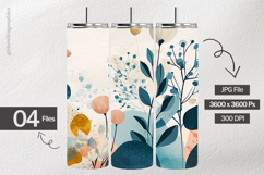 Boho Flora Digital Papers - 04 variations Product Image 2