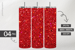 Crimson Glitter Digital Papers - 04 variations Product Image 2