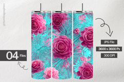 Electric Blooms Digital Papers - 04 variations Product Image 2