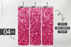 Hot Pink Glitter Digital Papers - 04 variations Product Image 2