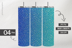 Aqua Glitter Digital Papers - 04 variations Product Image 2