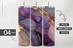 Lavender With Gold Ink Digital Papers - 04 Variations Product Image 2