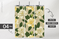 Gardenia Flower Digital Papers - 04 Variations Product Image 2