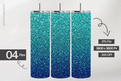 Aqua Glitter Digital Papers - 04 variations Product Image 2